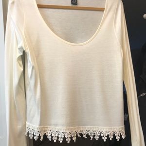 Long sleeve cream colored shirt